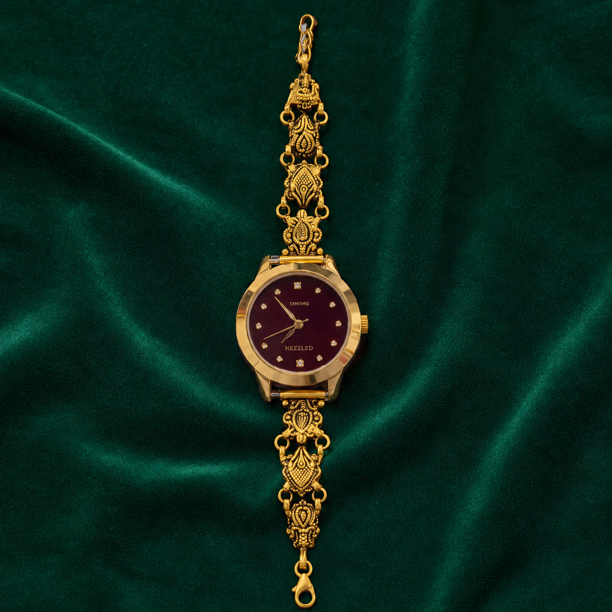 🍷🌙 Burgundy Majesty Heritage Silver Watch - 4.500 GM