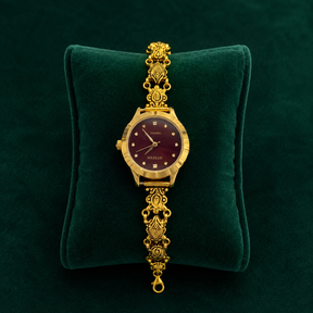 🍷🌙 Burgundy Majesty Heritage Silver Watch - 4.500 GM