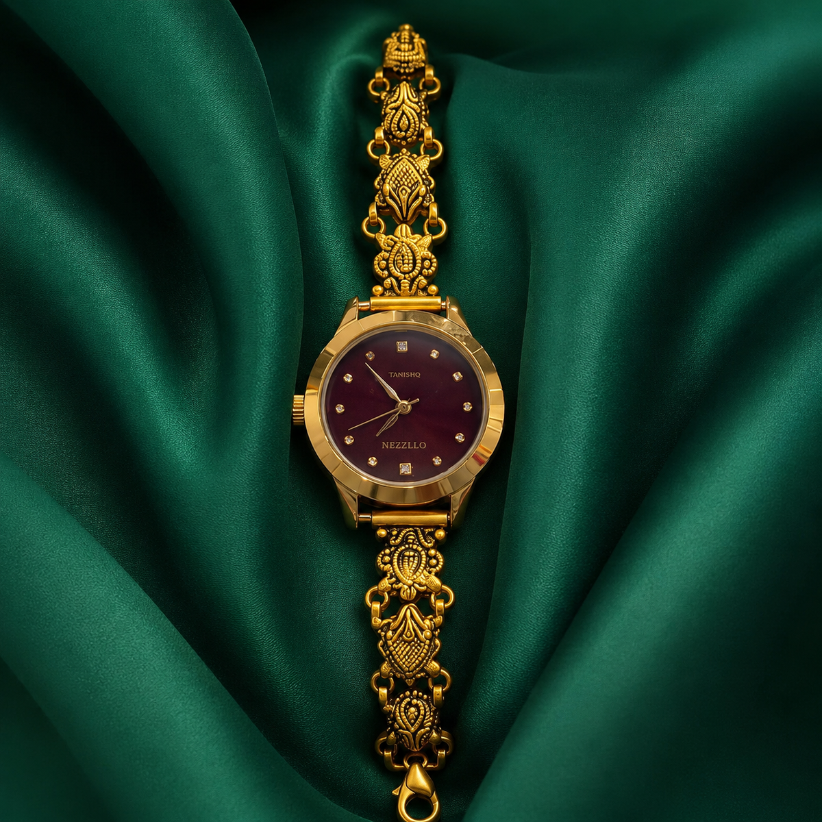 🍷🌙 Burgundy Majesty Heritage Silver Watch - 4.500 GM