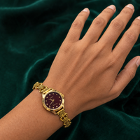 🍷🌙 Burgundy Majesty Heritage Silver Watch - 4.500 GM
