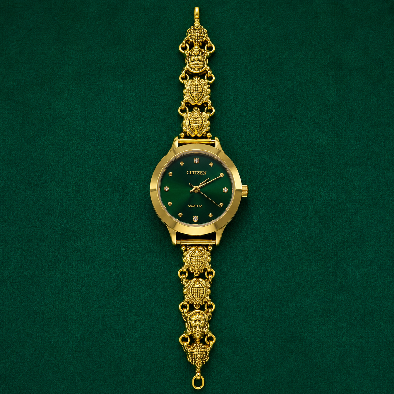 💚🦚 Emerald Peacock Heritage Silver Watch - 4.500 GM