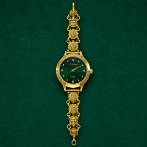 💚🦚 Emerald Peacock Heritage Silver Watch - 4.500 GM