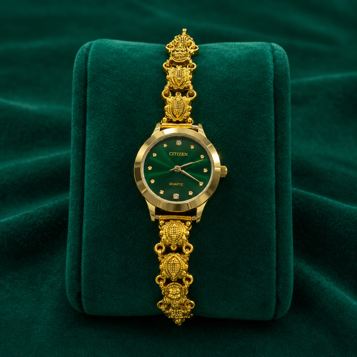 💚🦚 Emerald Peacock Heritage Silver Watch - 4.500 GM