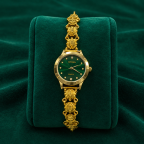 💚🦚 Emerald Peacock Heritage Silver Watch - 4.500 GM