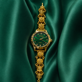 💚🦚 Emerald Peacock Heritage Silver Watch - 4.500 GM