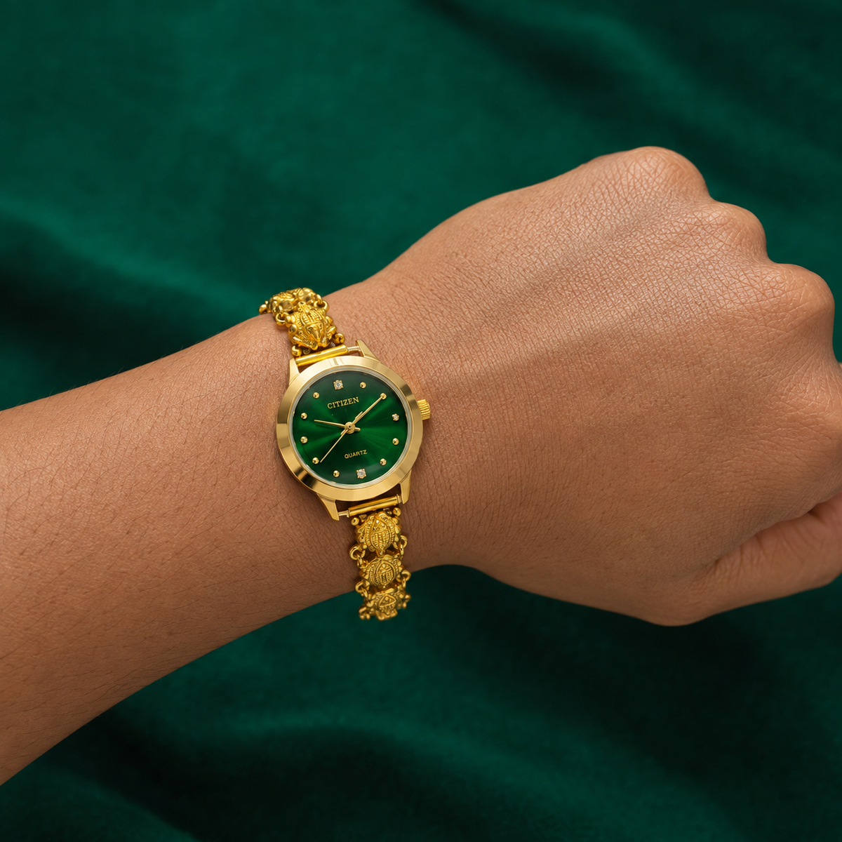💚🦚 Emerald Peacock Heritage Silver Watch - 4.500 GM