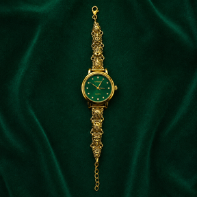 🍀✨ Emerald Charm Heritage Silver Watch - 4.500 GM