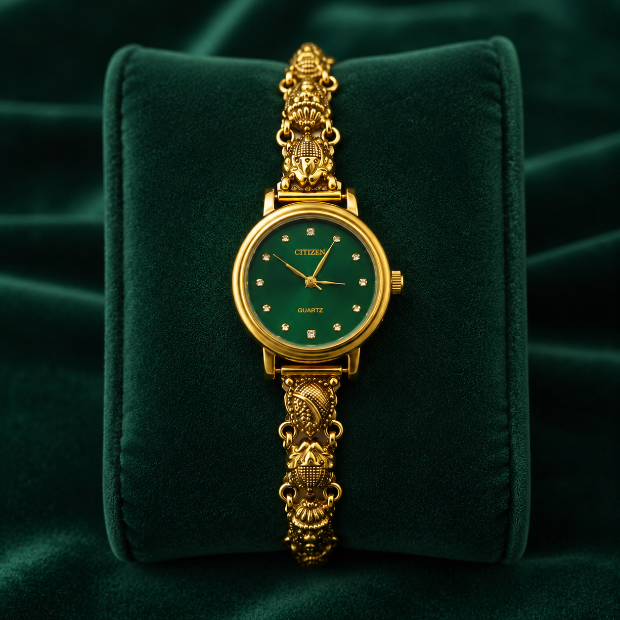 🍀✨ Emerald Charm Heritage Silver Watch - 4.500 GM