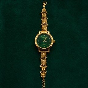 💚🌿 Emerald Radiance Heritage Silver Watch - 4.500 GM