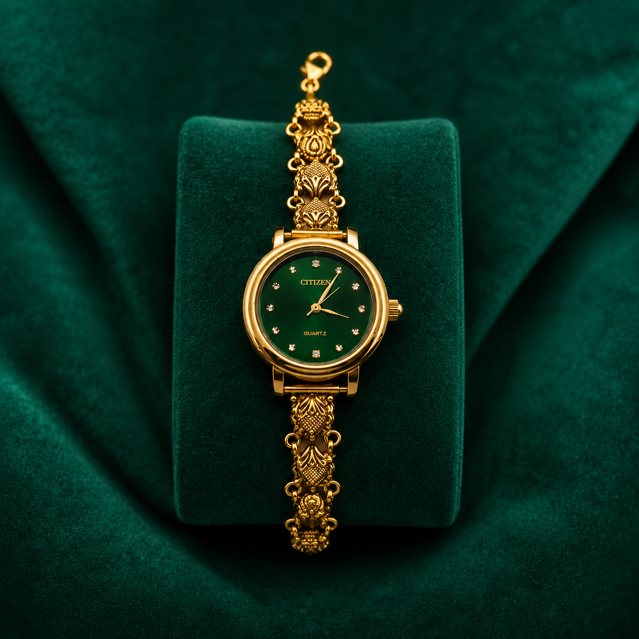 💚🌿 Emerald Radiance Heritage Silver Watch - 4.500 GM