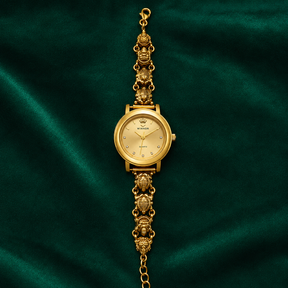 🌟🥂 Champagne Glow Heritage Silver Watch