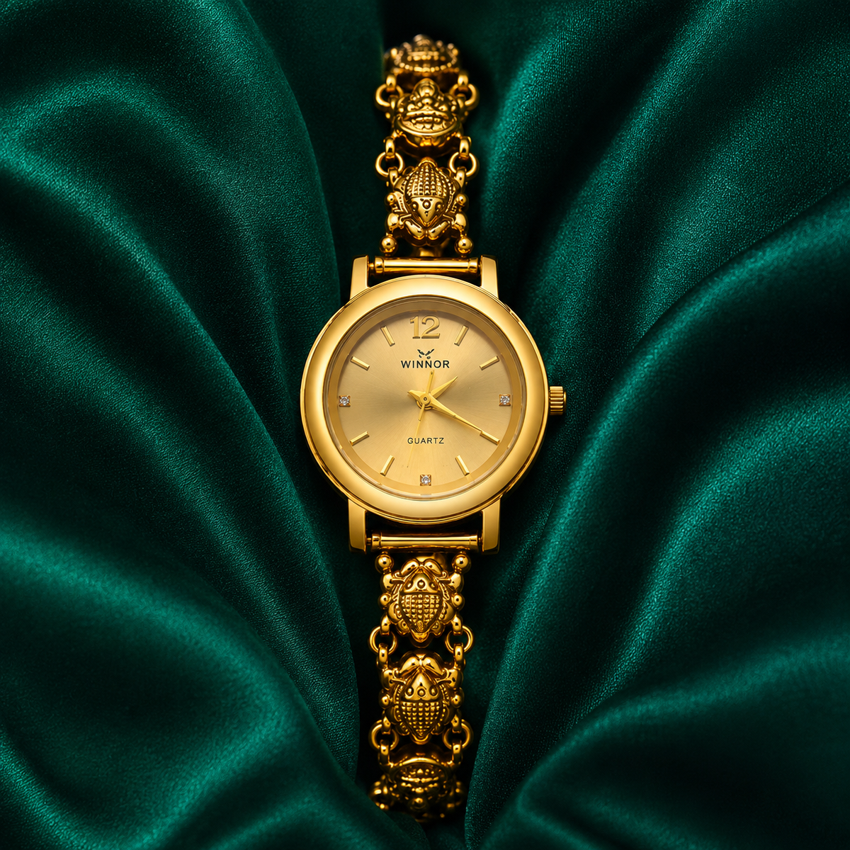🌟🥂 Champagne Glow Heritage Silver Watch