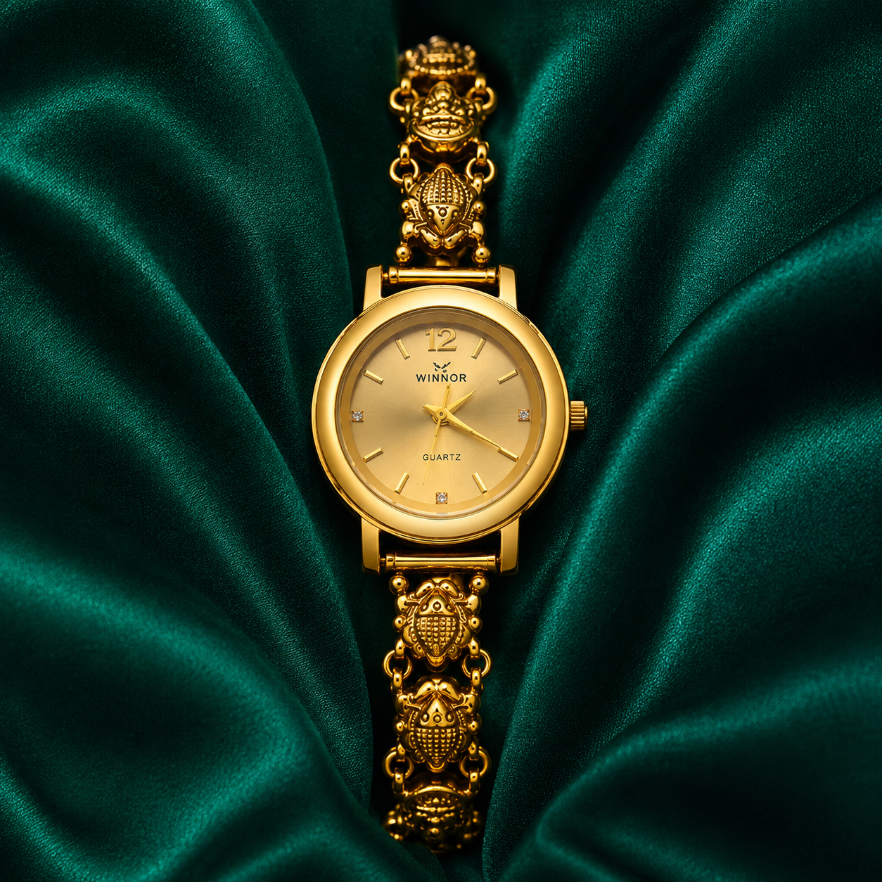 🌟🥂 Champagne Glow Heritage Silver Watch