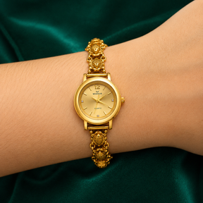 🌟🥂 Champagne Glow Heritage Silver Watch