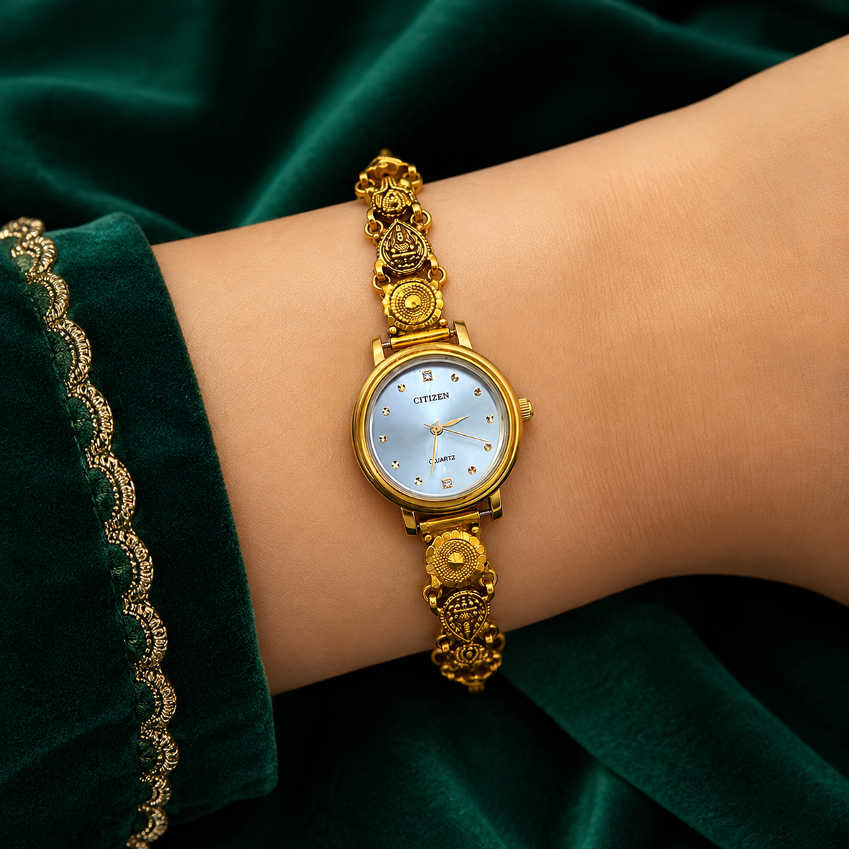 🩵❄️ Pearl Blue Dial Heritage Silver Watch