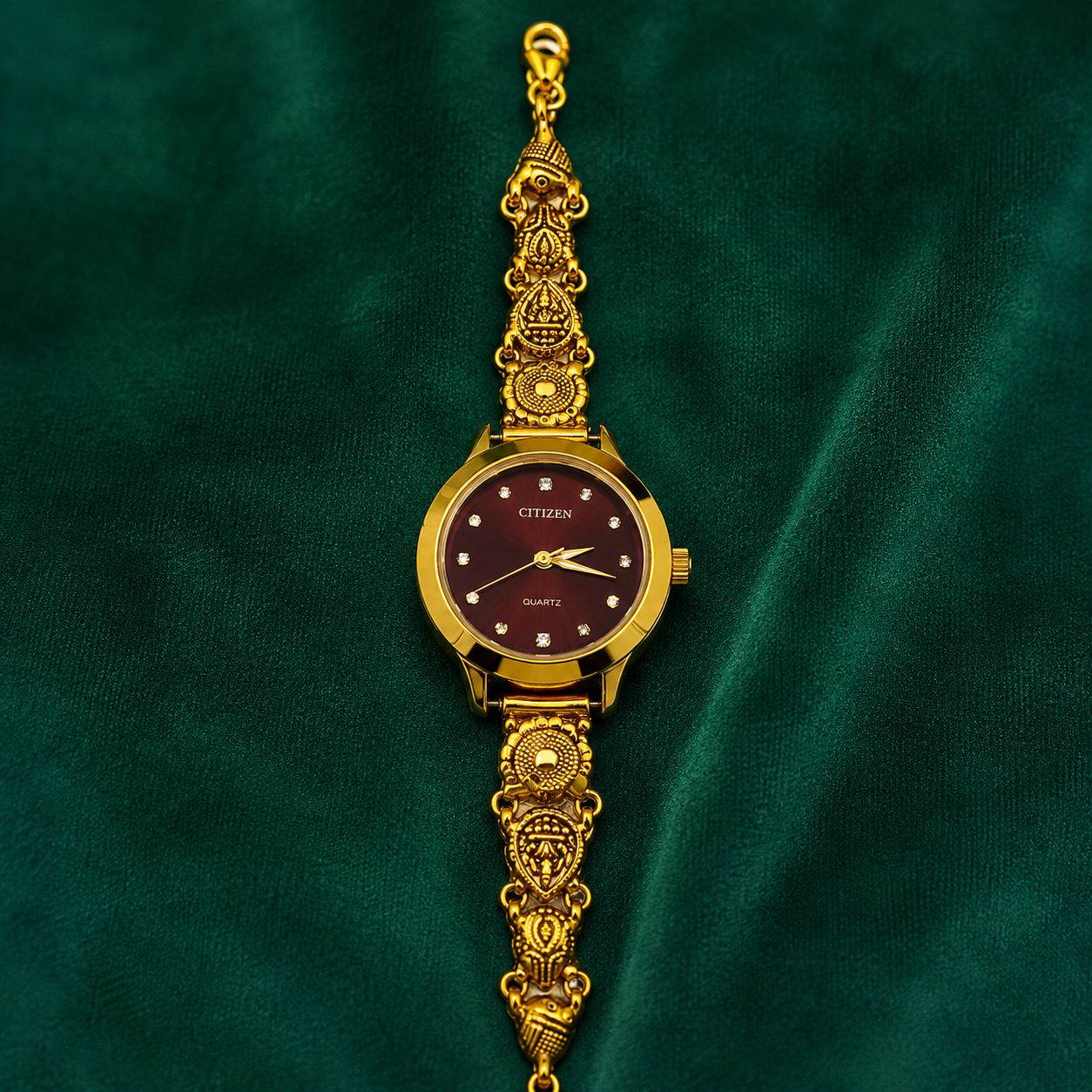 🍷💎 Garnet Glow Heritage Silver Watch - 4.500 GM
