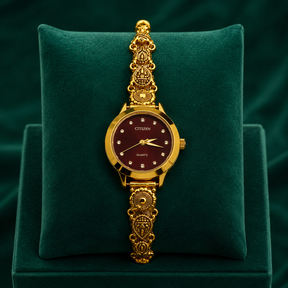 🍷💎 Garnet Glow Heritage Silver Watch - 4.500 GM