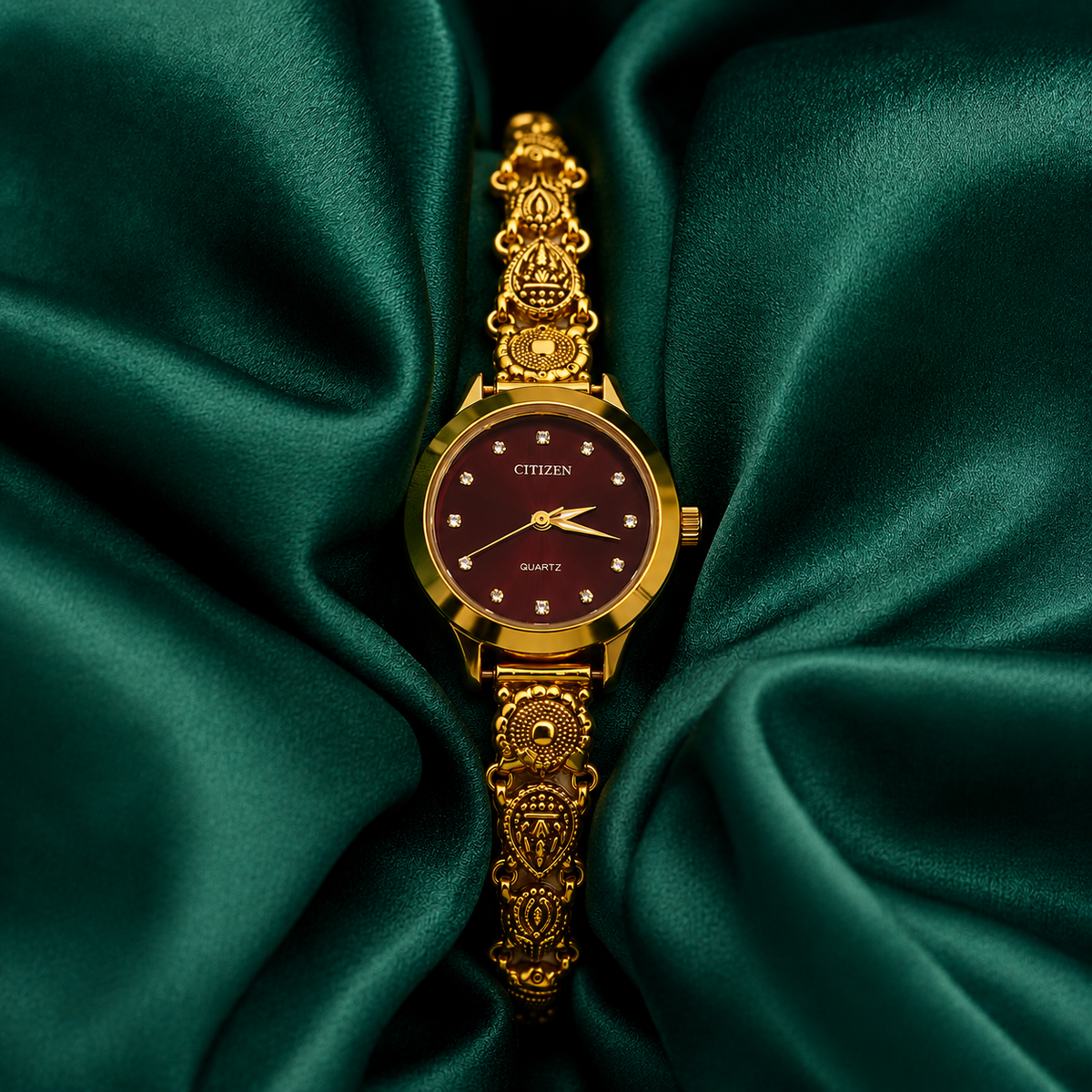 🍷💎 Garnet Glow Heritage Silver Watch - 4.500 GM