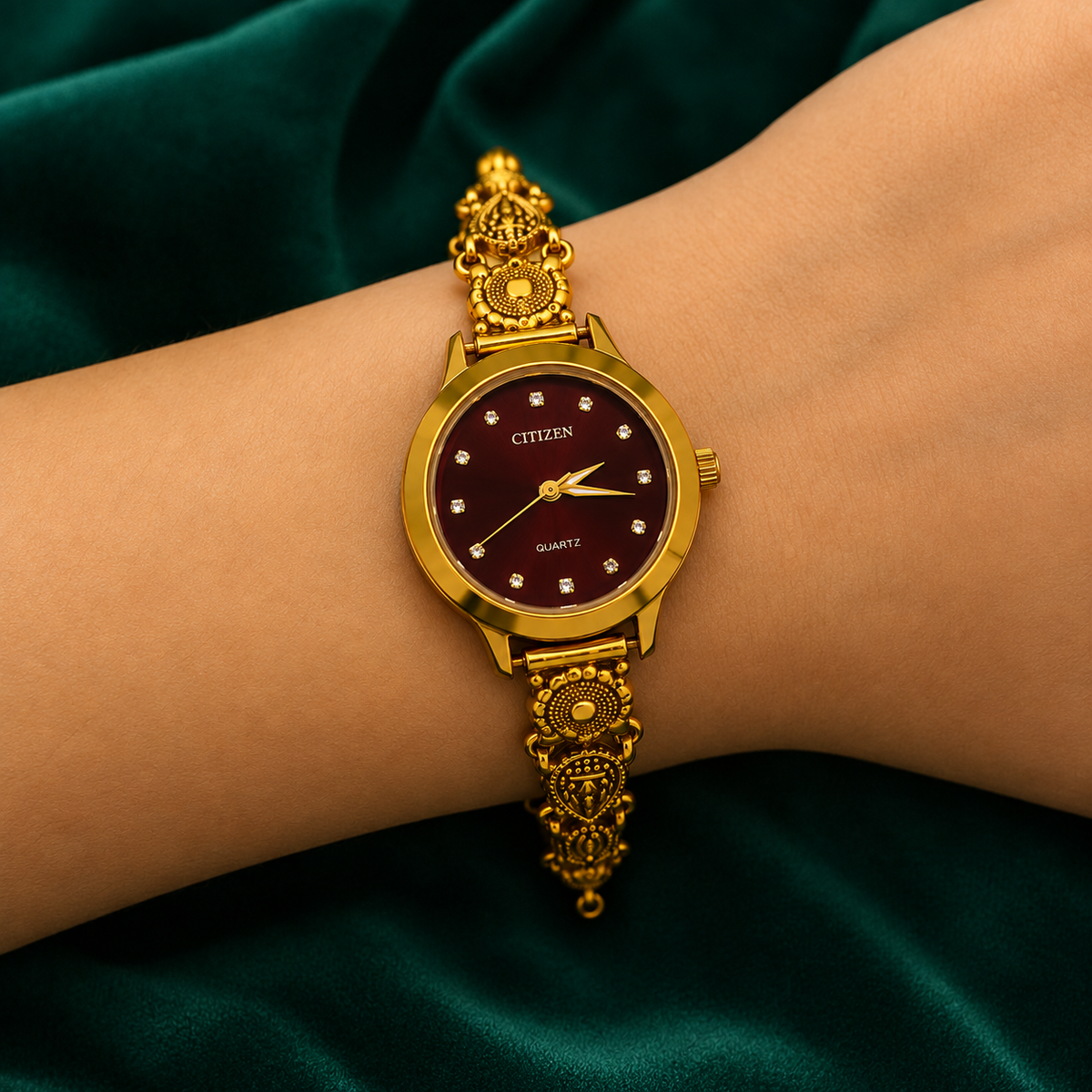 🍷💎 Garnet Glow Heritage Silver Watch - 4.500 GM