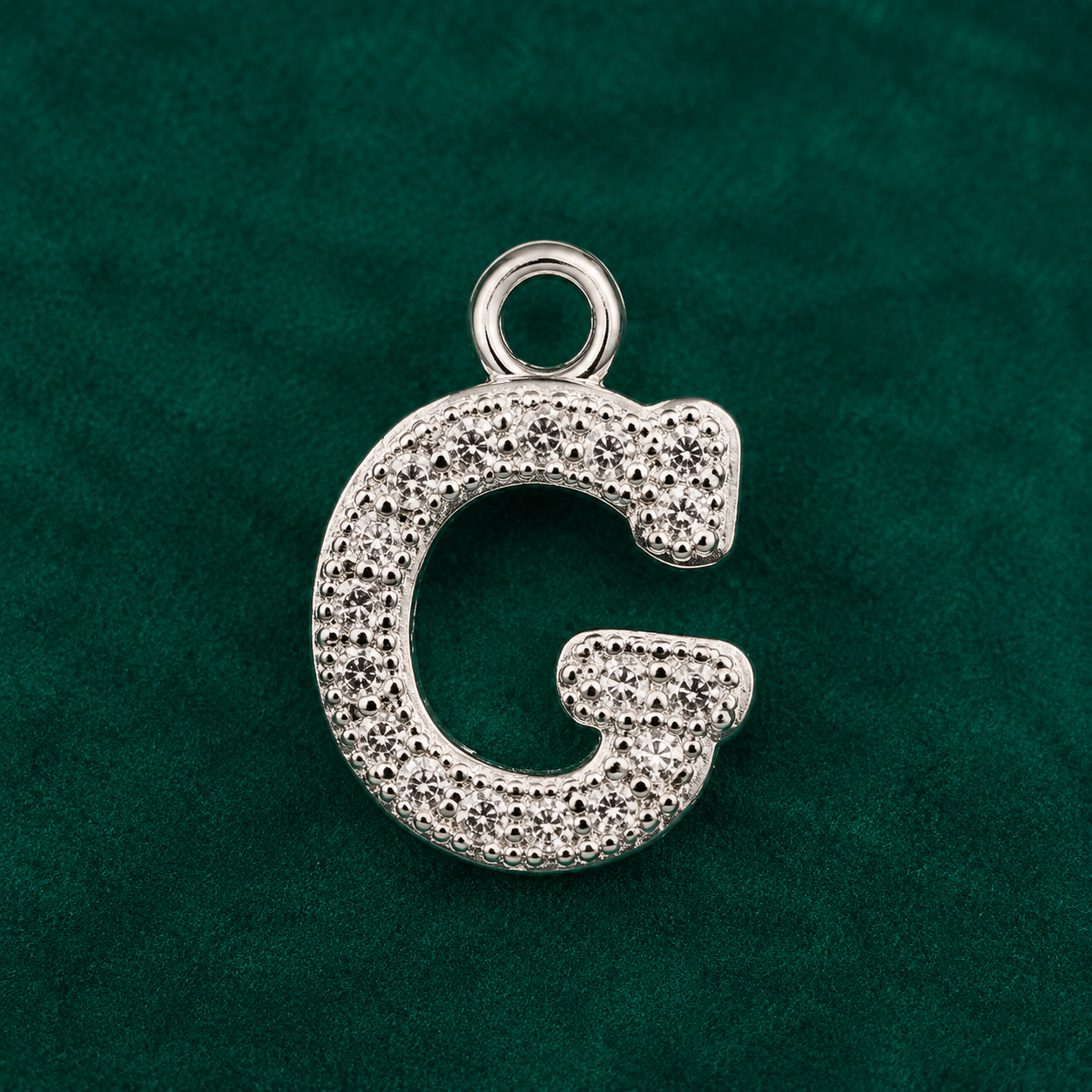 ✨ Crystal Initial G Pendant - 1.106 GM
