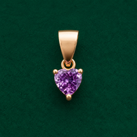 ✨ Violet Heart Solitaire Pendant - 0.550 GM