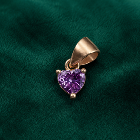 ✨ Violet Heart Solitaire Pendant - 0.550 GM