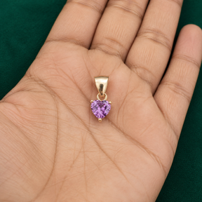 ✨ Violet Heart Solitaire Pendant - 0.550 GM