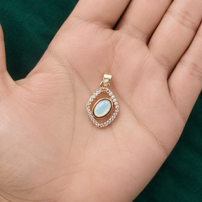 ✨ Pearl Halo Pendant - 1.260 GM