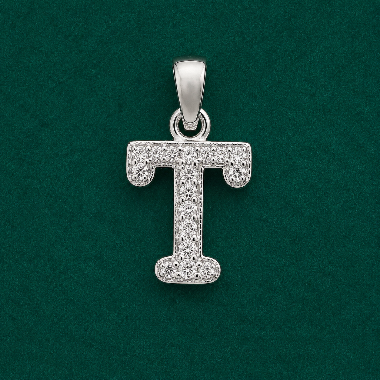 ✨ Crystal Initial T Pendant - 1.023 GM
