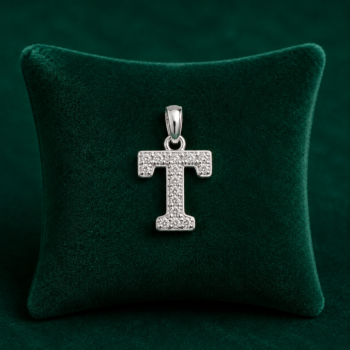 ✨ Crystal Initial T Pendant - 1.023 GM
