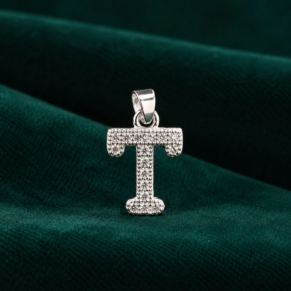 ✨ Crystal Initial T Pendant - 1.023 GM