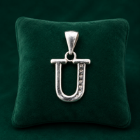 ✨ Crystal Initial U Pendant  - 1.033 GM