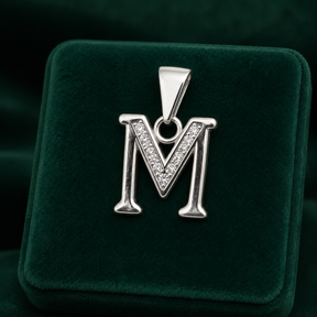 ✨ Crystal Initial M Pendant - 1.175 GM