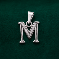✨ Crystal Initial M Pendant - 1.175 GM