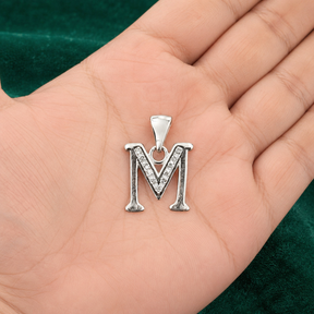 ✨ Crystal Initial M Pendant - 1.175 GM