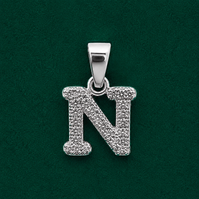 ✨ Crystal Initial N Pendant - 1.104 GM