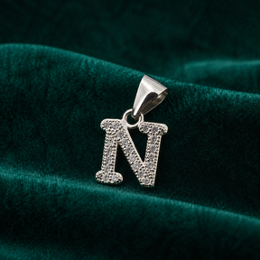 ✨ Crystal Initial N Pendant - 1.104 GM