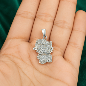 ✨ Crystal Kitty Pendant - 2.190 GM