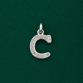 ✨ Crystal Initial C Pendant - 0.955 GM