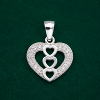 ✨ Triple Heart Halo Pendant - 1.233 GM