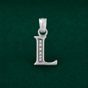 ✨ Crystal Initial L Pendant - 0.710 GM