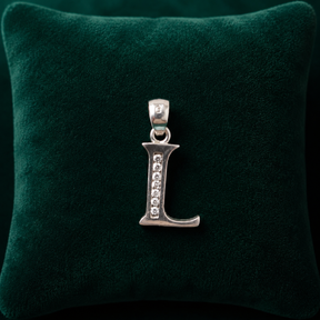 ✨ Crystal Initial L Pendant - 0.710 GM