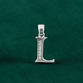 ✨ Crystal Initial L Pendant - 0.710 GM