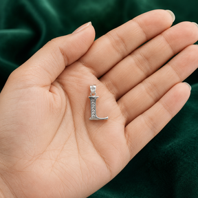 ✨ Crystal Initial L Pendant - 0.710 GM