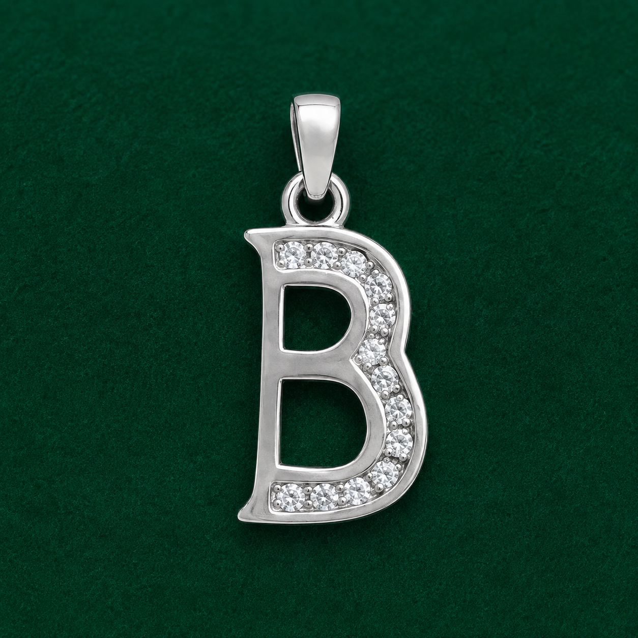 ✨ Crystal Initial B Pendant - 0.833 GM