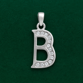 ✨ Crystal Initial B Pendant - 0.833 GM