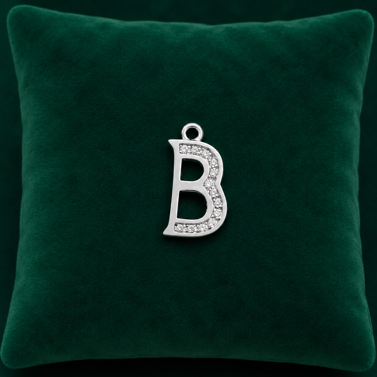 ✨ Crystal Initial B Pendant - 0.833 GM