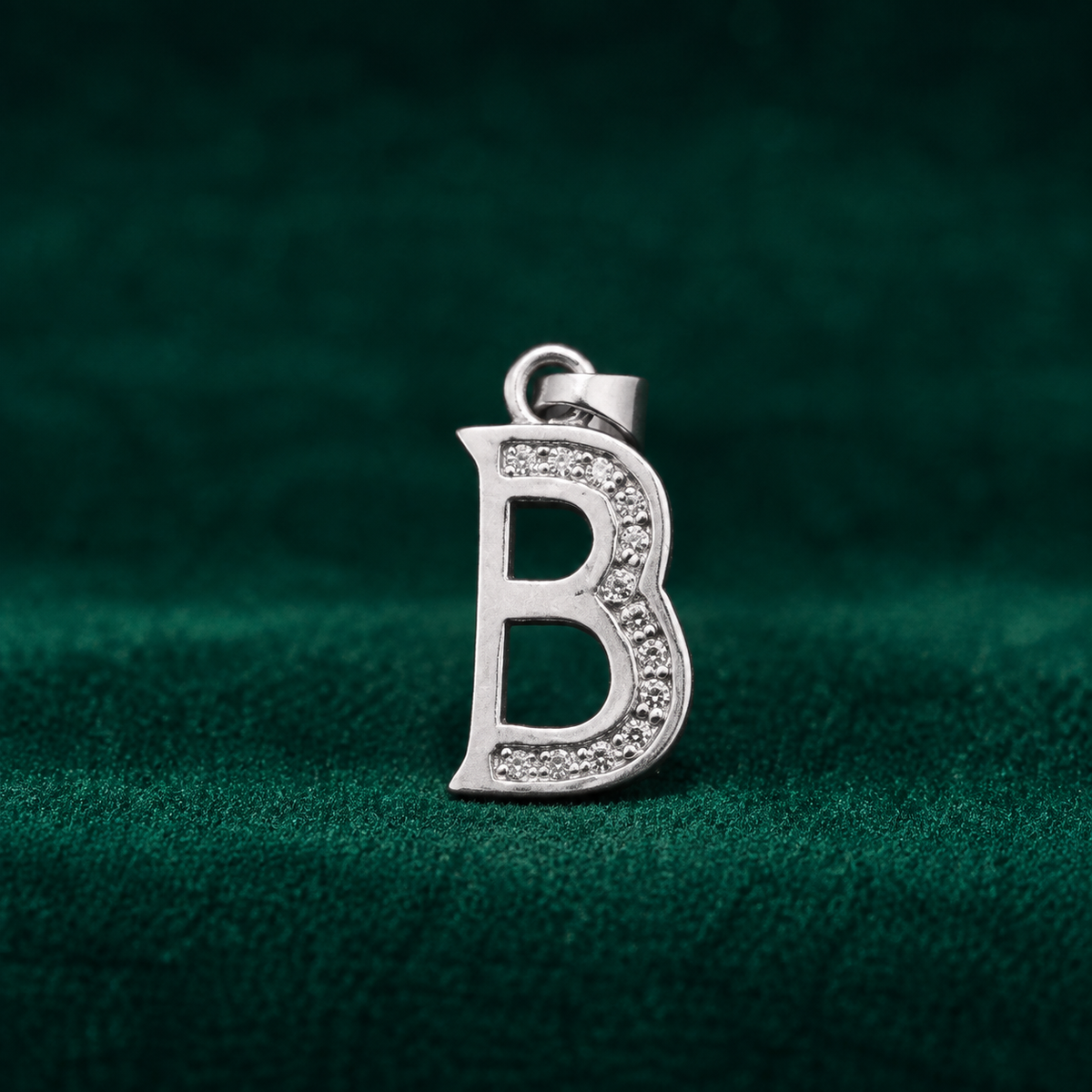 ✨ Crystal Initial B Pendant - 0.833 GM