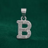 ✨ Crystal Initial B Pendant - 1.100 GM