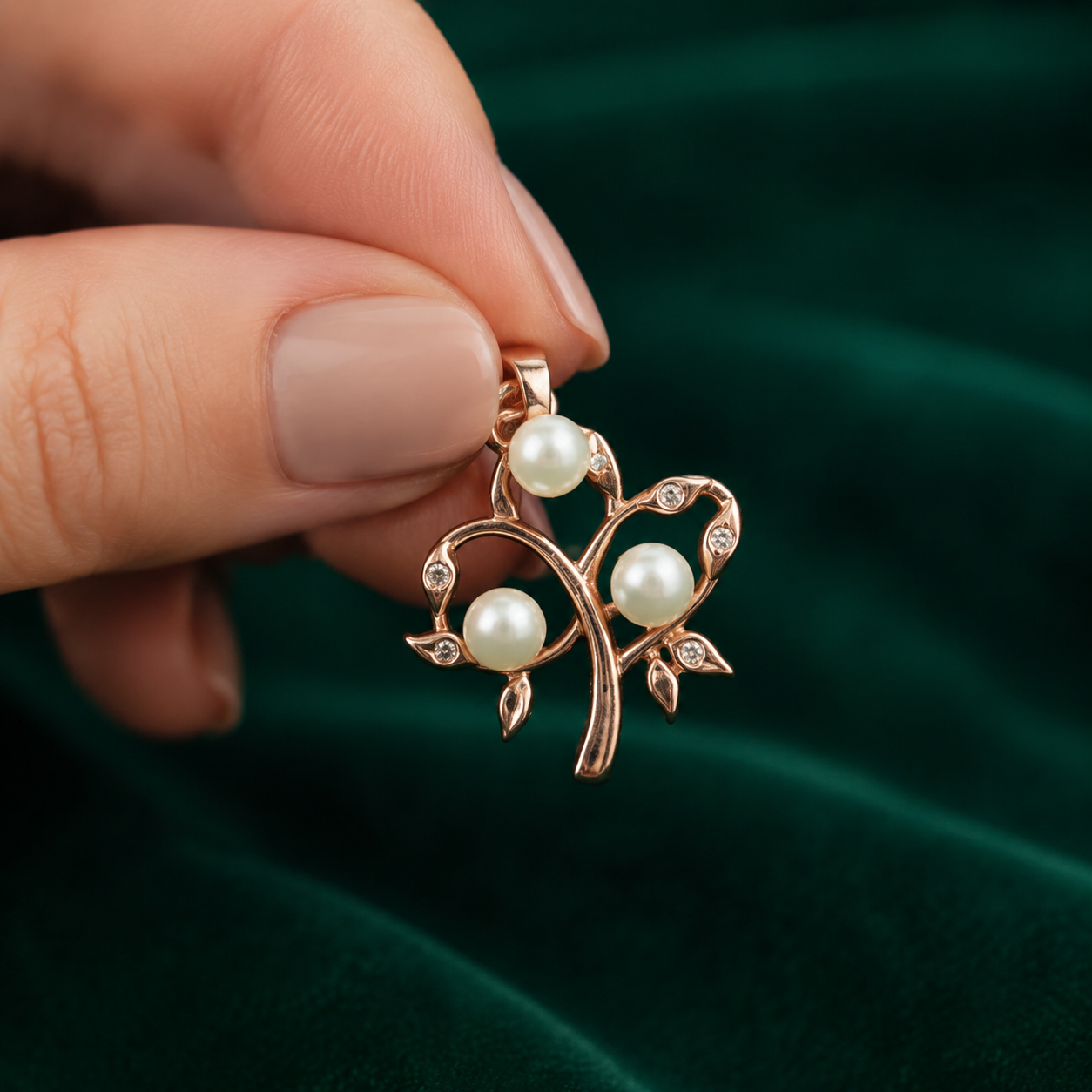 ✨ Pearl Vine Pendant - 1.315 GM